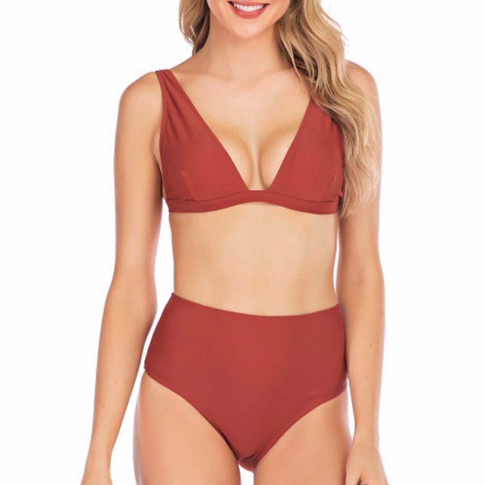 Sexy Red High Waisted Two Piece(Vanessa)